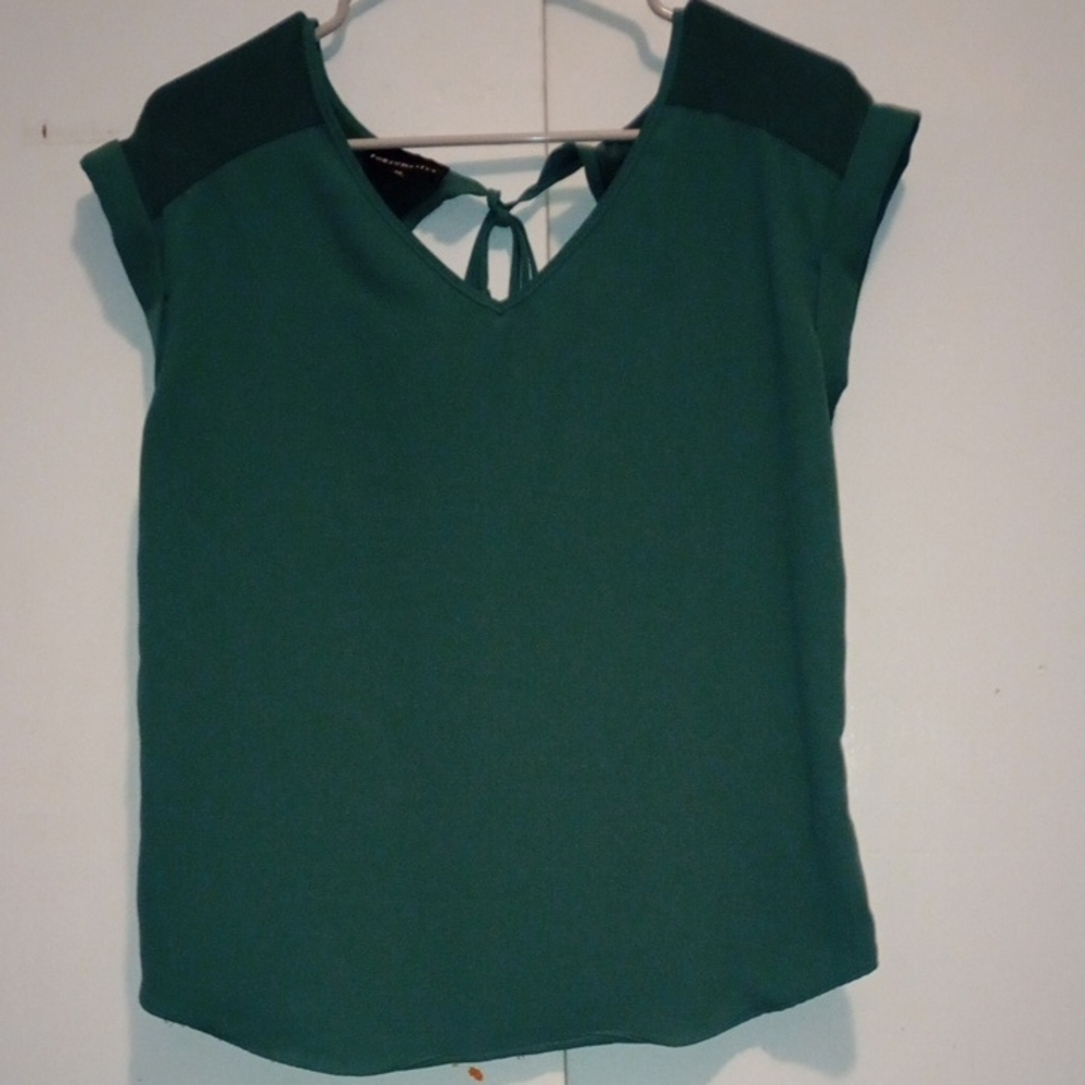 Fortune + Ivy Teal Blouse Women’s XS Chic Dressy Top